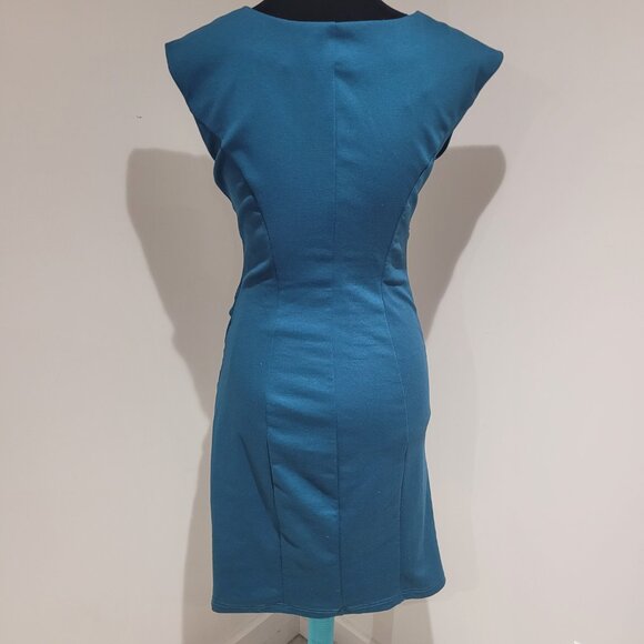 Kaffe Women's India Pencil Dress Size Small Turquoise Business Casual Bodycon - Picture 6 of 12
